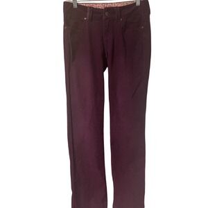 Prana Womens Plum Purple Corduroy Pants Size 0 Tall (shortened, 42" long)